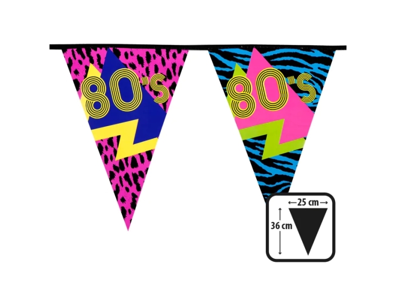 80Er Party Vimpelguirlande