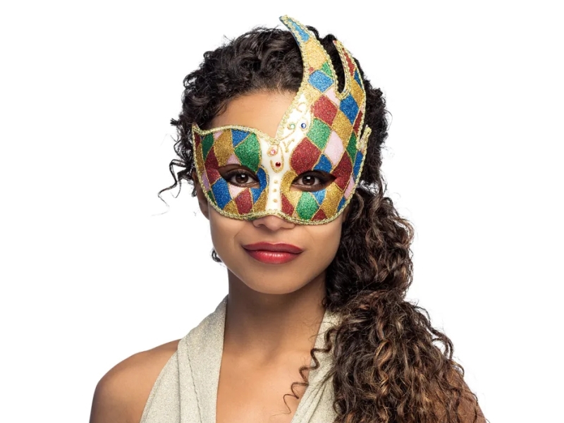 Venice Jester Halvmaske