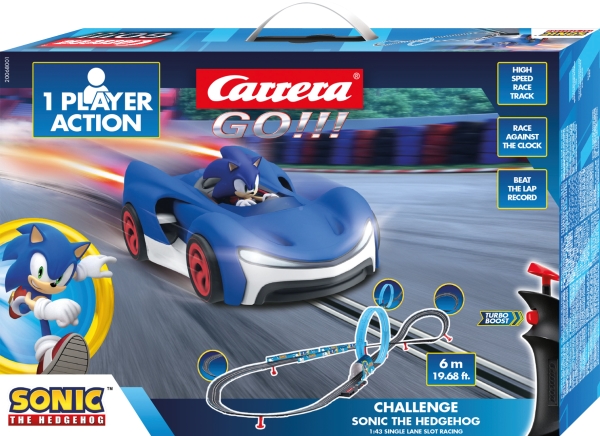 Carrera 20068001, Racerkøretøj Og Banesæt, Challenge - Sonic, 6 År, Flerfarvet