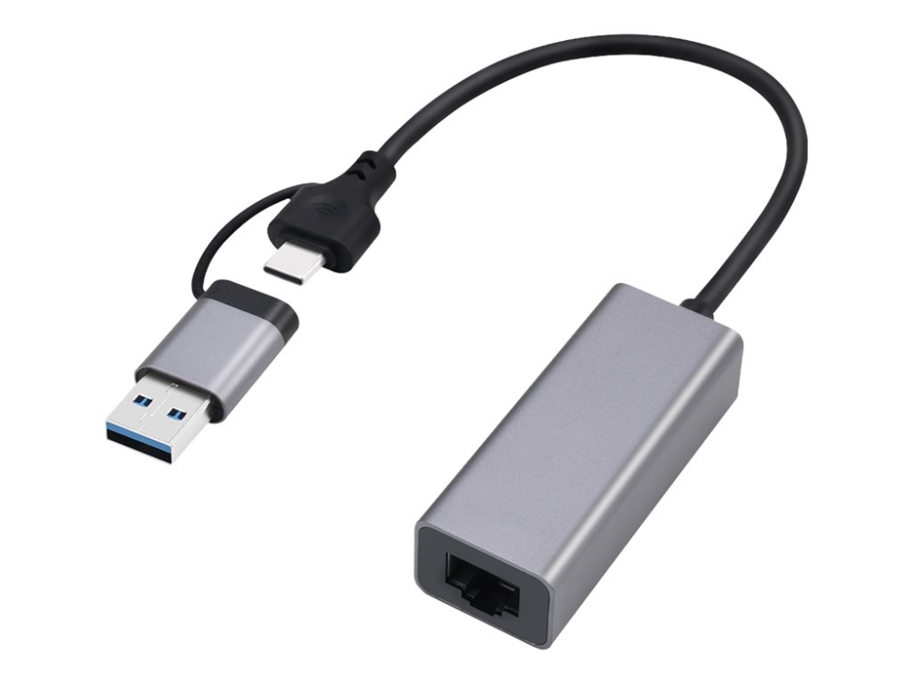 Usb-C + Usb 3.1 (M) Auf Rj-45 (F) 2500 Mbps Adapter Gembird