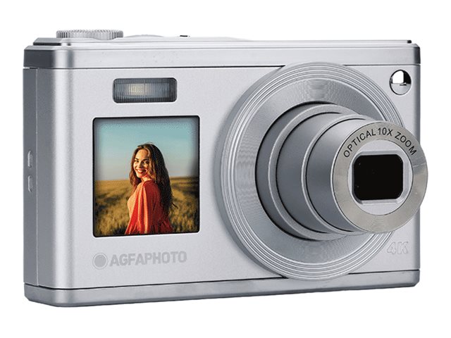 Agfaphoto Realishot Dc9200 - Digitalkamera - Kompakt - 8.0 Mp / 50 Mp (Interpoleret) - 4K - 10X Optisk Zoom - Sølv