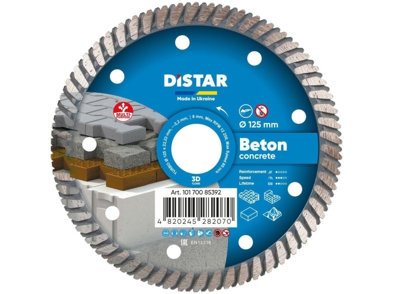 DISTAR DIAMOND BETON PRO-skive 125 x 2,2 x 22,23 mm TURBO