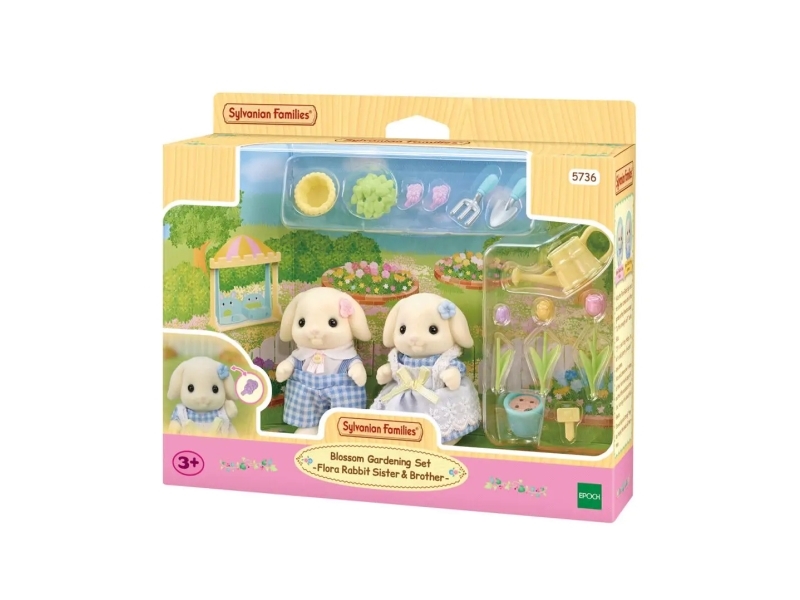 Sylvanian Families Blomsterhavesæt - Flora Kanin Bror & Søster