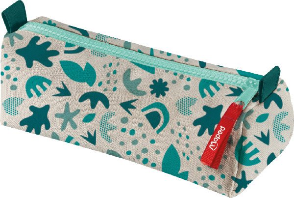 Maped Smiling Planet 936100, Weiches Federmäppchen, Baumwolle, Stoff, Polyester, Gemischte Farben, Muster, Reißverschluss, Kind