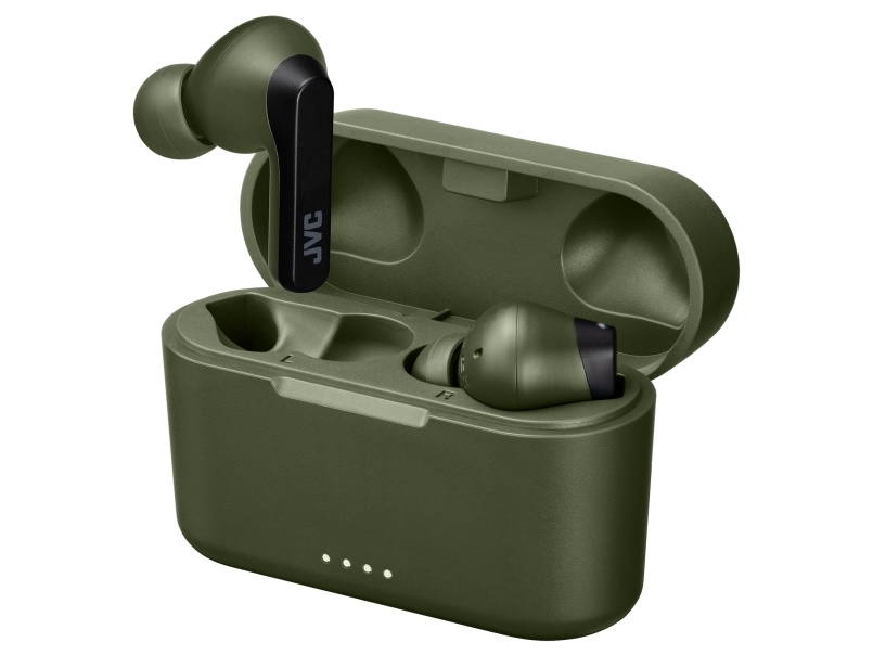 Jvc Ha-A9t - Ægte Trådløse Øretelefoner Med Mik. - I Øret - Bluetooth - Olivengrøn, Sort