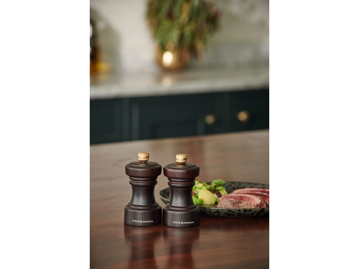 Cole & Mason Hoxton salt- og peberkværnsæt 10 cm Chocolate