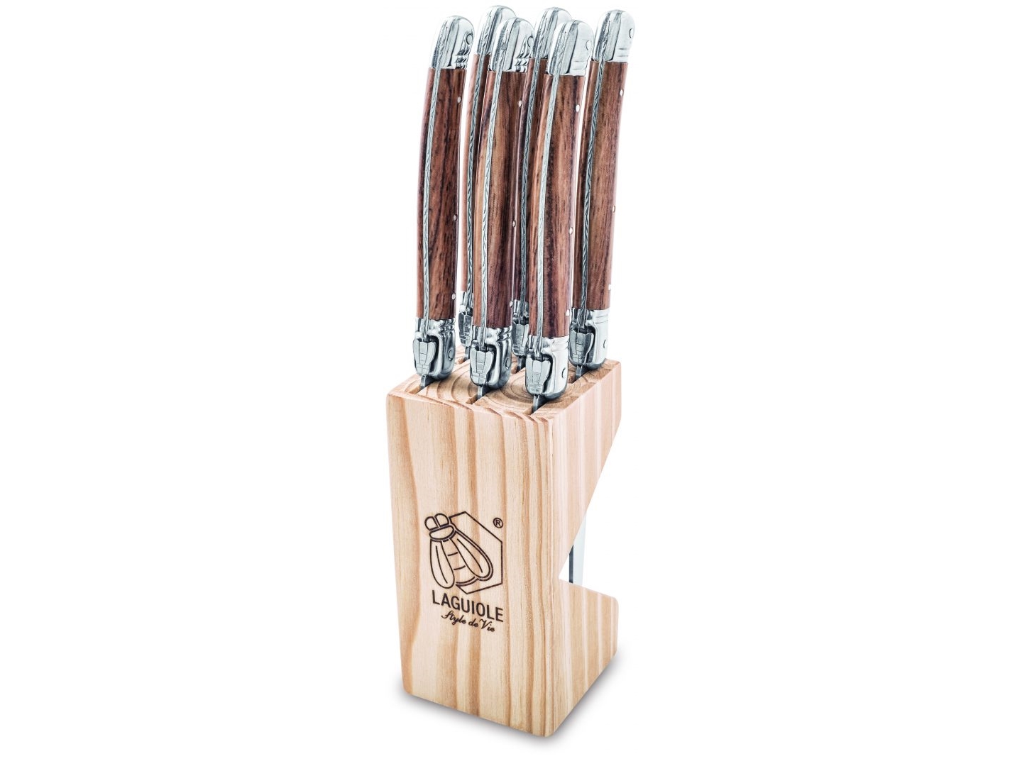 LAGUIOLE Steak knives Laguiole Wood SET 6 SdV | Bordssättning - Bestick - Bestickset | GameStuff
