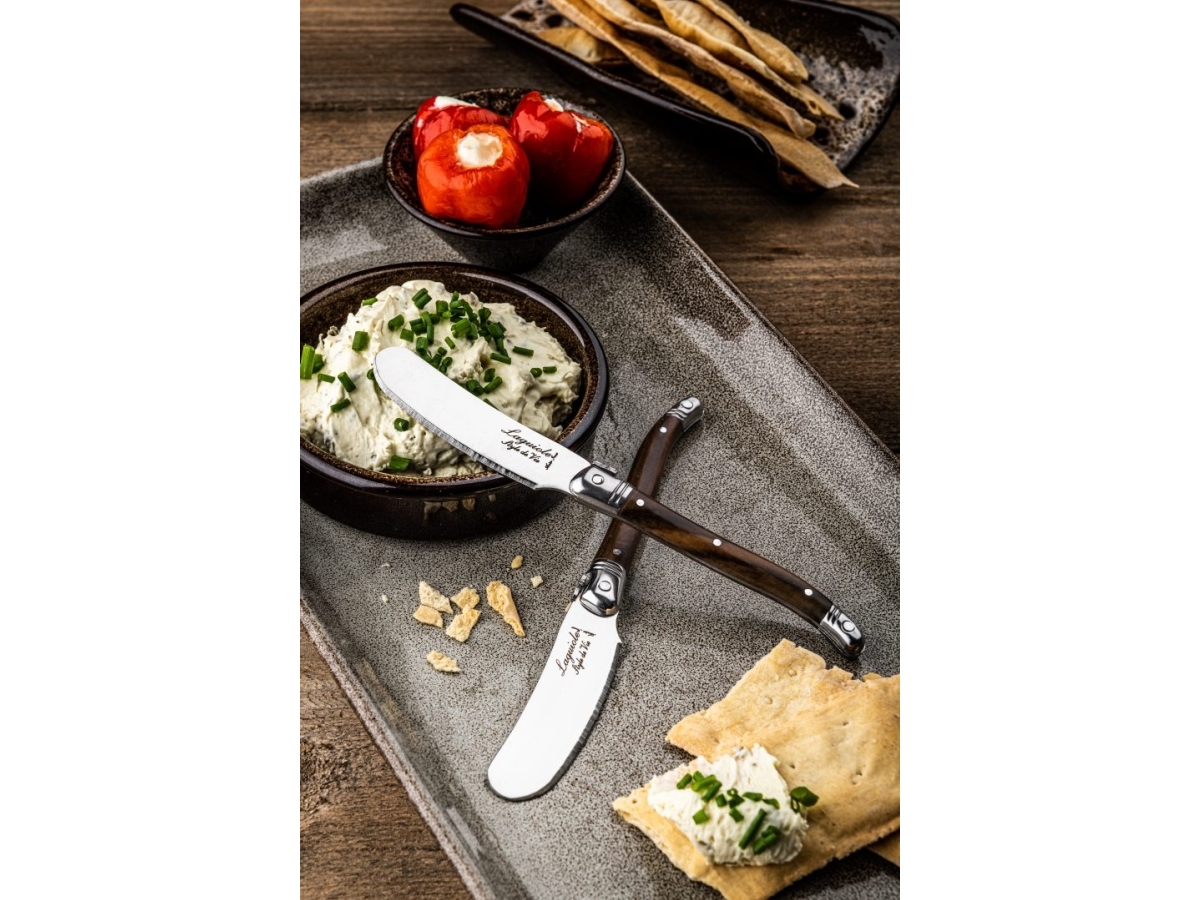 LAGUIOLE Smörknivar Laguiole Mörkt trä SET 4 SdV | Bordssättning - Bestick - Bestickset | GameStuff