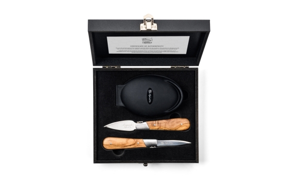 Laguiole Oyster Knife Laguiole Olive Wood Set 2 Sdv