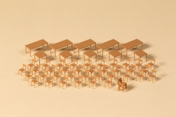 Auhagen Tische, Stühle, Ho (1:87), Beige
