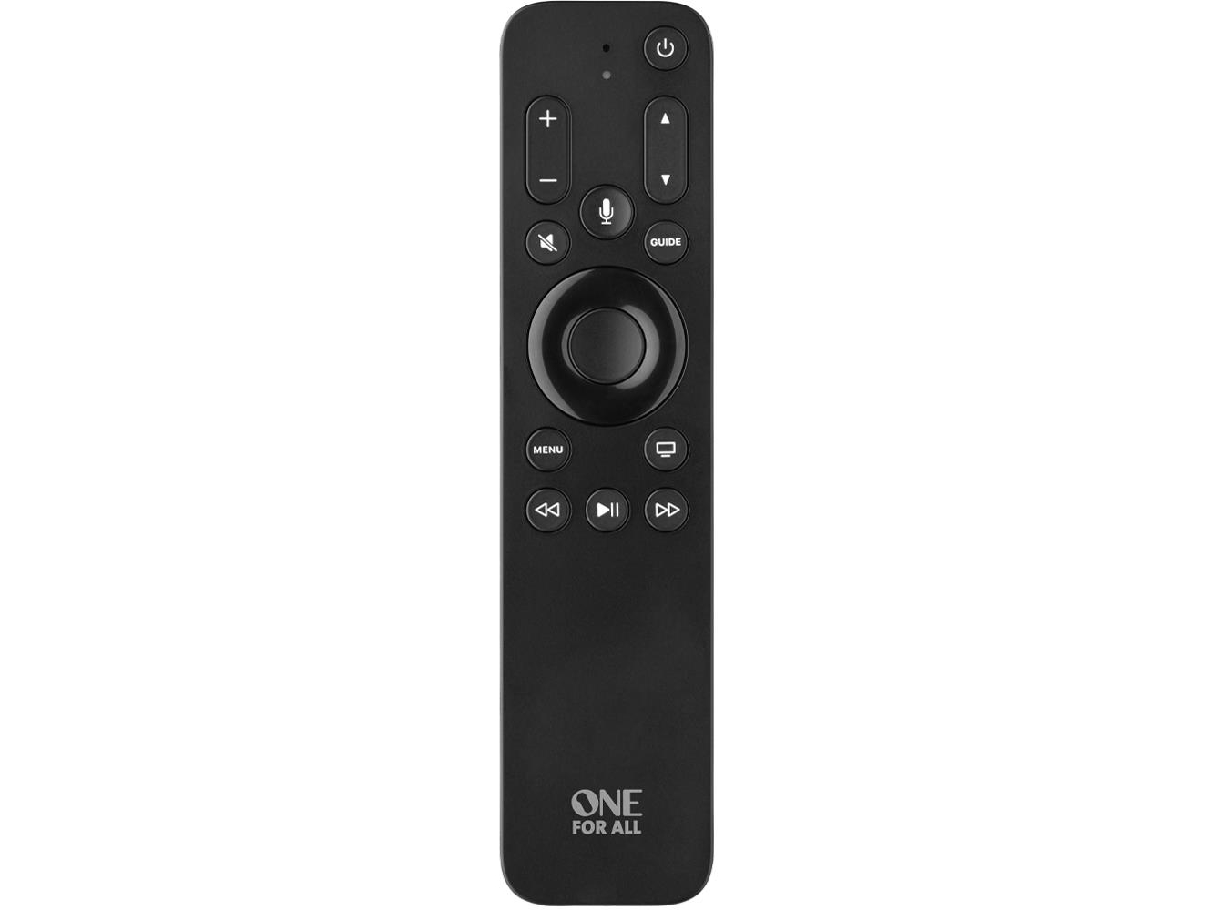One For All Apple Tv Remote, Lyd, Soundbar Højttaler, Tv, Rf Trådløst, Tryk På Knapper, Stemme, Sort