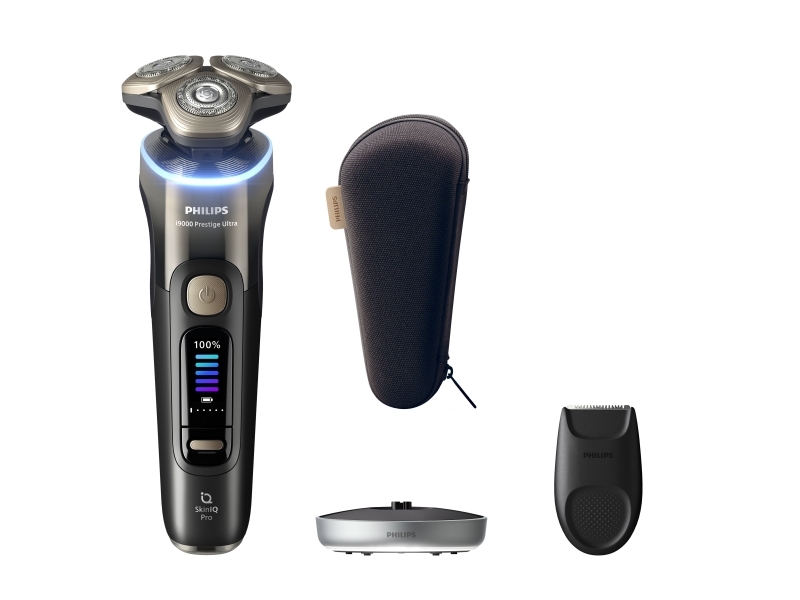 Philips I9000 Prestige Ultra Xp9405/11 Elektrischer Nass- & Trockenrasierer Mit Skiniq Pro, Rotationstrasierer, Schwarz, Skiniq Pro, Lcd, Groomtribe,