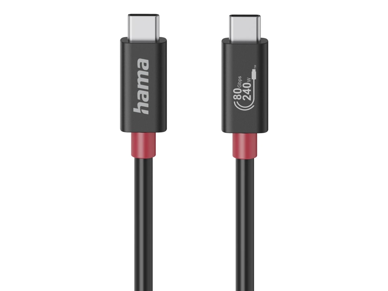 Hama 00200799, 1 M, Usb C, Usb C, Usb4 Gen 4X2, 80000 Gbit/S, Schwarz