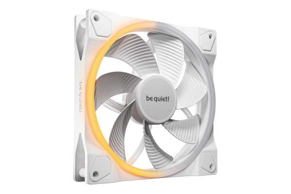 be quiet! Light Wings 140 mm PWM Reverse White, Fan, 14 cm, 1300 RPM, 87,3 m³/h, Vit | Datorkomponenter - Kylning & moddning - Chassi fläktar | GameStuff