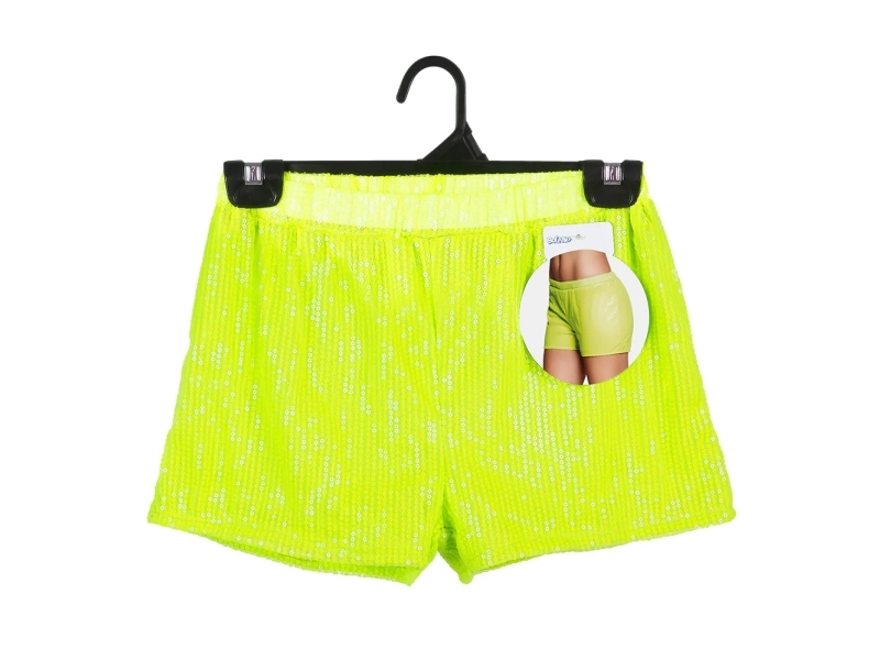 Paillet Hotpants Neon Gul