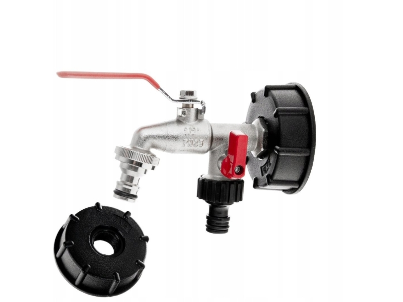 IBC nippelmuffe S60x6 + 1/2 hane med dobbeltudtag til GZ 3/4 + 2 hurtigkoblingsnipler – mauser (30)