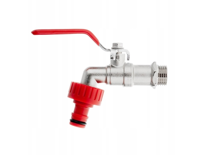 Sæt - 1/2 hane med 3/4 GZ-udløb + nippel til hurtigkobling - mauser (50)