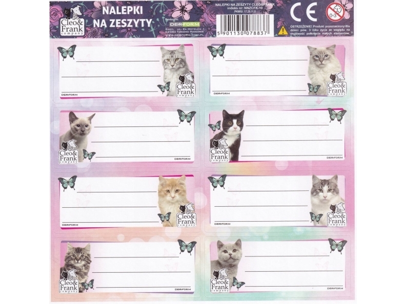 Derform Cleo og Frank K klistermærker til notesbog (25 stk.) DERFORM