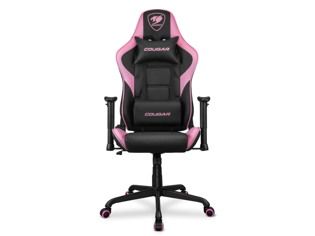Cougar Cgr-Eli-Pnb, Universal Gamingstol, 120 Kg, Polstret Sæde, Polstret Ryglæn, Universel, Sort/Pink