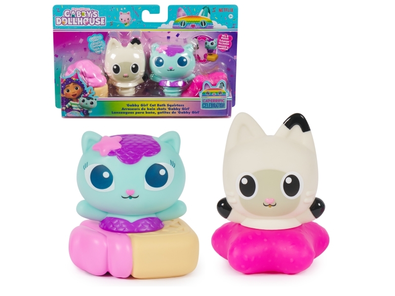Gabby''s Dollhouse Gabby Cat Bath Squirters, Bade sprøjtelegetøj, Dreng/Pige, 3 År, Flerfarvet