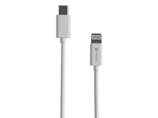 Natec Nka-2151, 2 M, Lightning, Usb C, Männlich, Männlich, Weiß