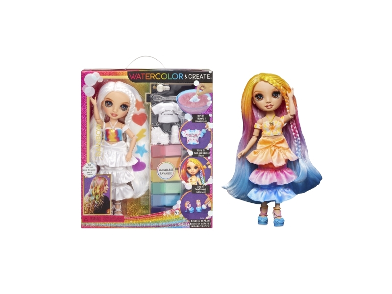 Rainbow High Watercolor & Create Fashion Doll Brown Eyes, Mode Dukke, Pige, 4 År, Forskellige Farver