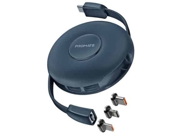 Promate Usb-Kabel Usb-C - Usb-C + Microusb + Lightning 1 M Marineblau (6959144059426)