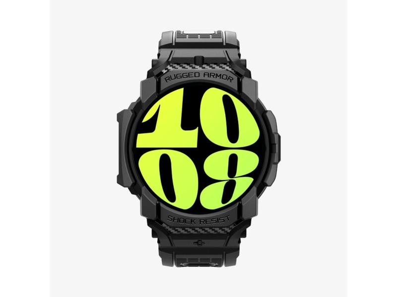 Spigen Rugged Armor Pro, Band, Smartwatch, Sort, Samsung, Galaxy Watch 7 (44Mm), Termoplastisk Polyurethan (Tpu)