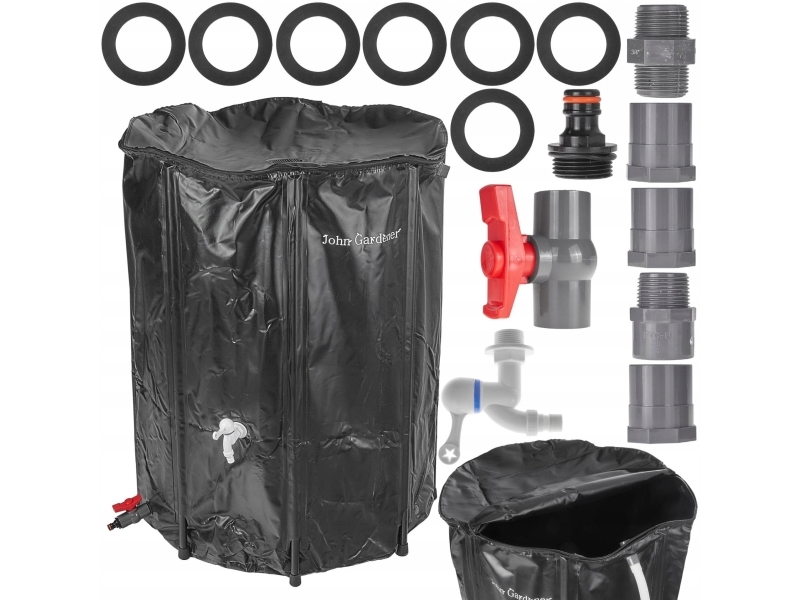 Sammenklappelig regnvandsbeholder i PVC 500L (4)