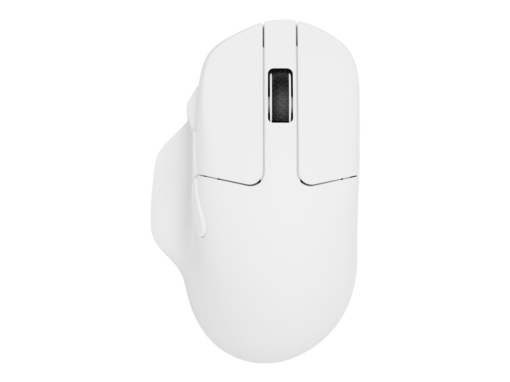 Keychron M7 - Mus - Ergonomisk - Optisk - 6 Knapper - Trådløs, Kablet - 2.4 Ghz, Bluetooth 5.1, Usb-C - Usb / Usb-C Trådløse Modtagere - Hvid