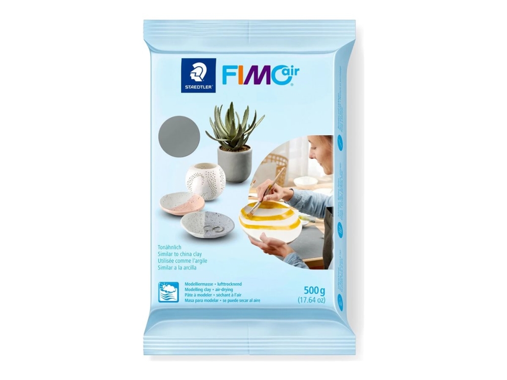FIMOair 8100 - Modellera - 500 g - grå - 95% natural ingredients | Leksaker - Kreativitet - Spela degen | GameStuff