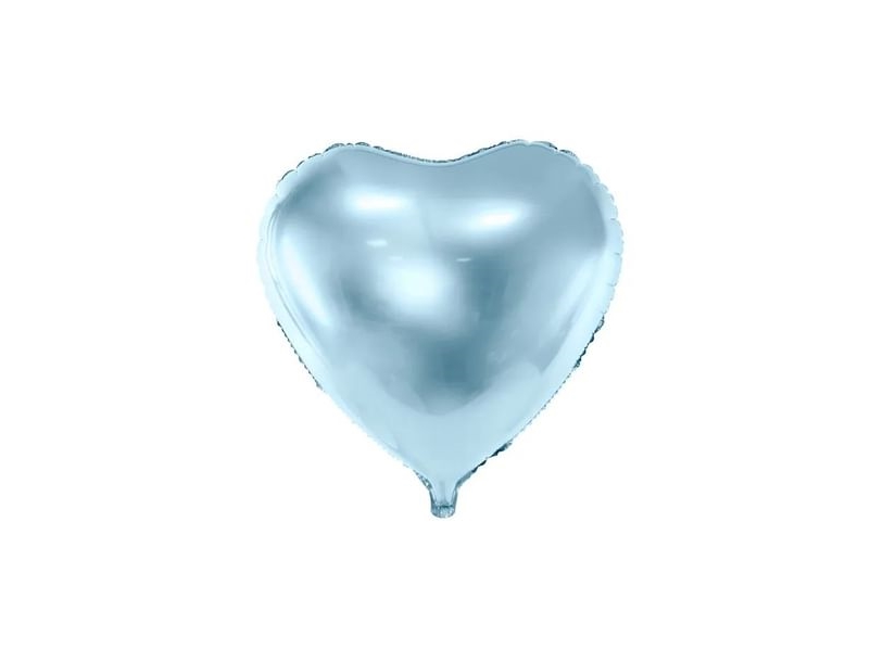 Hellblauer Herz Folienballon