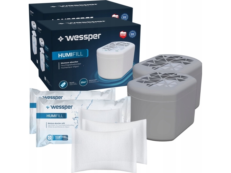 Wessper fugtabsorberer med patron - 2X