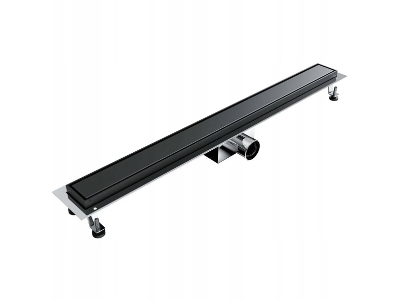 900 Aqua Steel La Black Linearer Duschablauf Mit Glattem Rost Bgm (S)