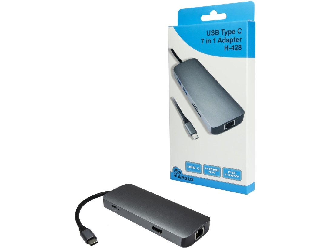 Inter-Tech Dockingstation Usb-C Argus 7-I-1
