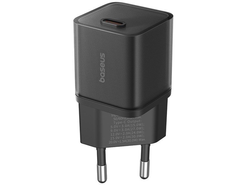 Wall Charger Baseus Gan5s, 30W, 3A, 1 X Usb-C, Black P10162504113-00