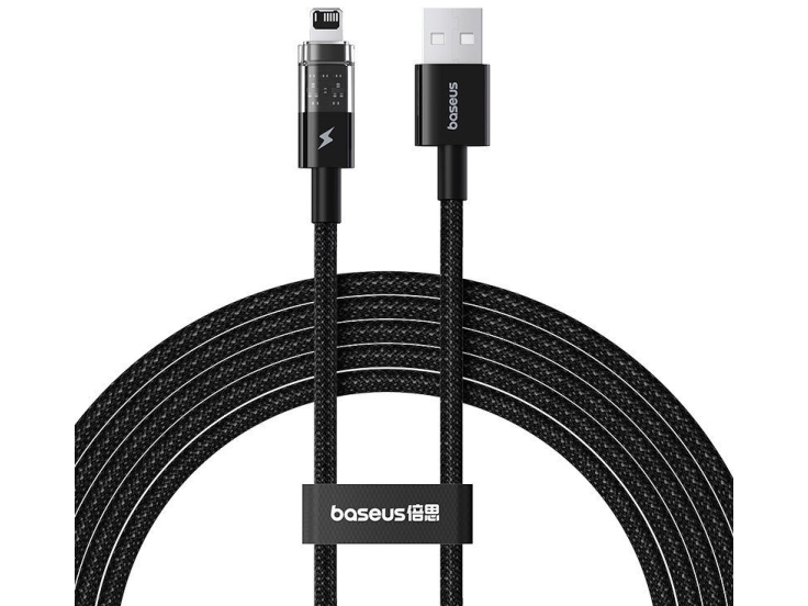 Baseus Gem Usb Zu Ip 2.4A Schnellladekabel 2 M Schwarz (P10373003111-01)