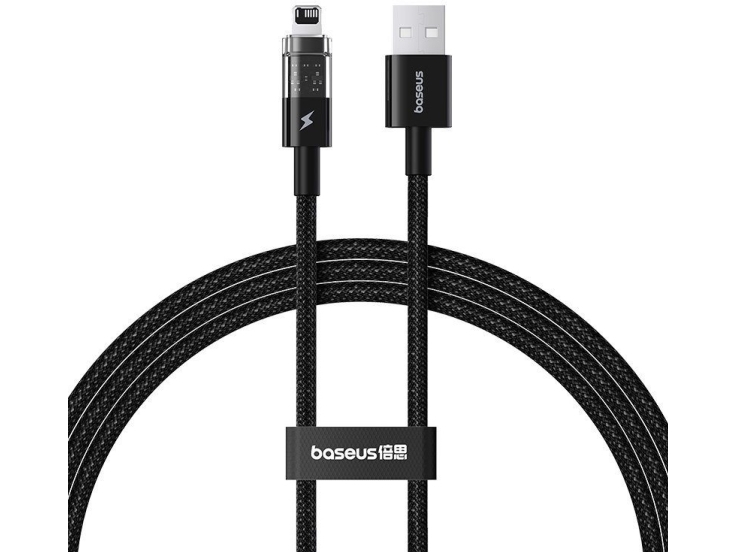 Baseus Gem Usb Zu Ip 2.4A Schnellladekabel 1 M Schwarz (P10373003111-00)