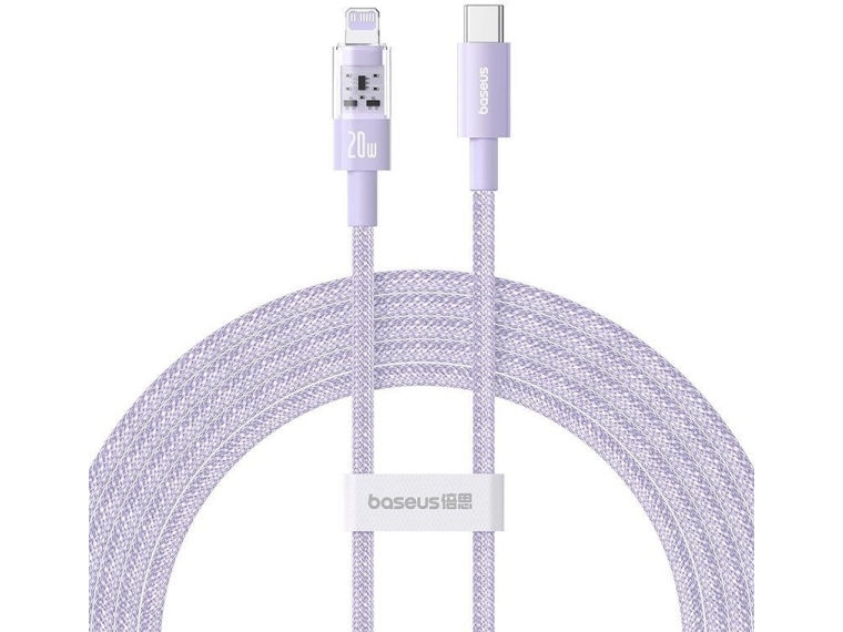 Usb-C To Lightning Cable Baseus Gem, 20W, 2.4A, 2M, Purple P10373001511-01