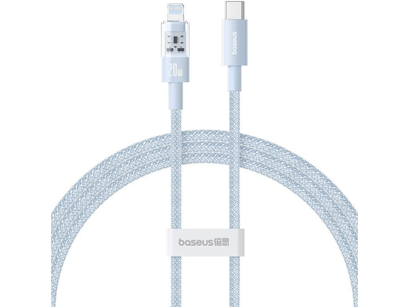 Usb-C To Lightning Cable Baseus Gem, 20W, 2.4A, 1M, Blue P10373001311-00