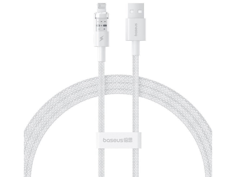 Baseus Gem Usb Zu Ip 2.4A Schnellladekabel 1 M Weiß (P10373003211-00)