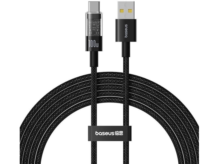 Baseus Gem Usb A Til Usb C Hurtigopladningskabel 2 M 100 W Sort (P10373002111-01)