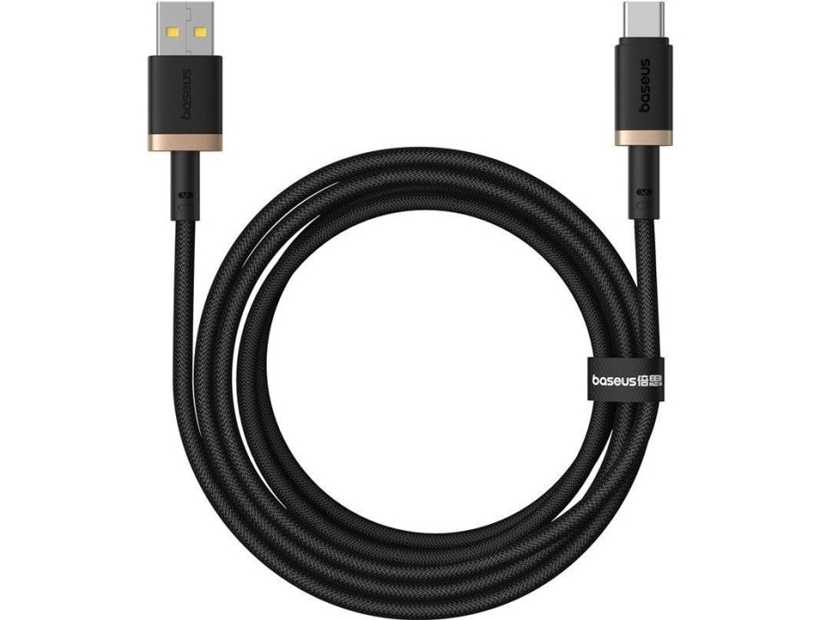 Baseus Dura USB typ A till typ C 60 W snabbladdningskabel 2 m svart, guld (P10377802U01-02)