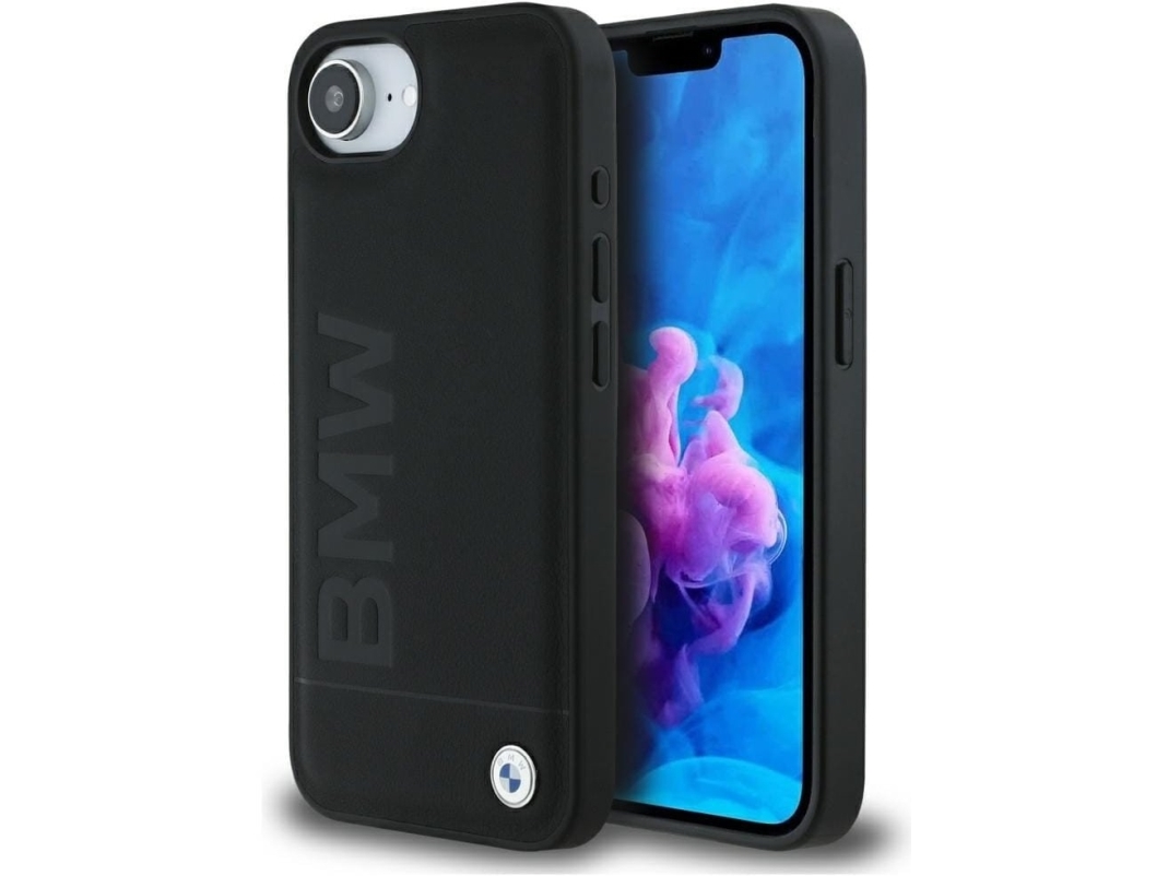 Bmw Dėklas, Skirtas Iphone 16E (Se 4 2025) Bmhcpse4sllbk (Leather Hot Stamp) Juodas