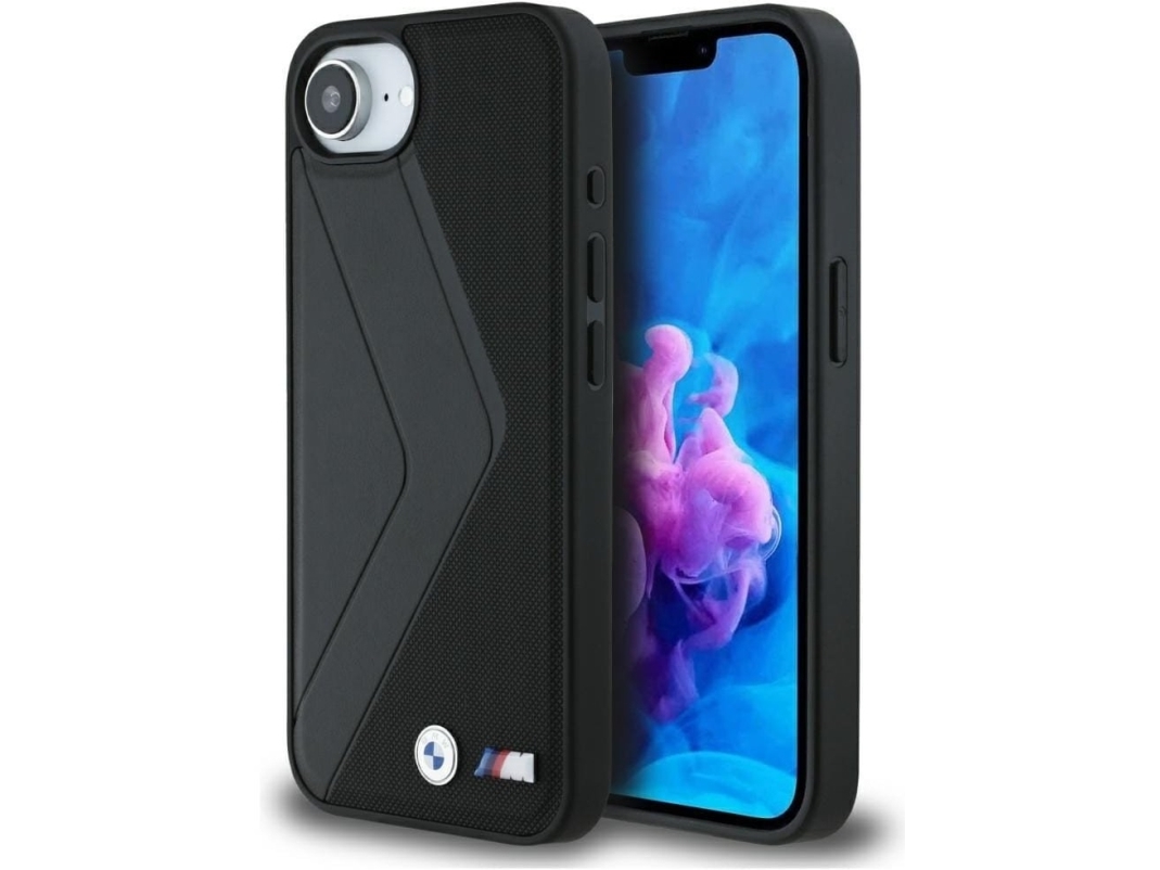 Bmw Dėklas, Skirtas Iphone 16E (Se 4 2025) Suderinamas Su Magsafe Bmhmpse424puocsk (Pu Oversized Stripes) Juodas
