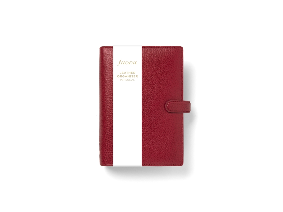 Filofax Finsbury System Calendar Personal Scarlet