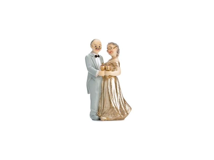 Topfigur Guldbryllup, 12 Cm