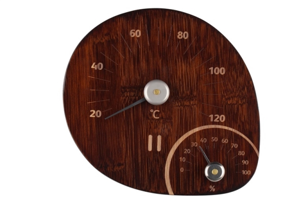 Sauna thermometer with humidity meter Rento, brown | Huset - Bastu - Tillbehör för bastu | GameStuff