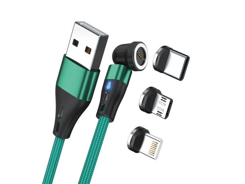 Realpower Magneticcharge3, 1 M, Usb A, Grøn