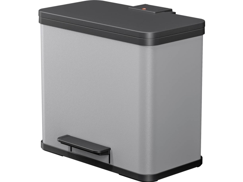 Hailo ÖKO DUO PLUS L, 26 L, Suorakulmainen, Ruostumaton teräs, Musta, Hopea, Muovi, Poljin